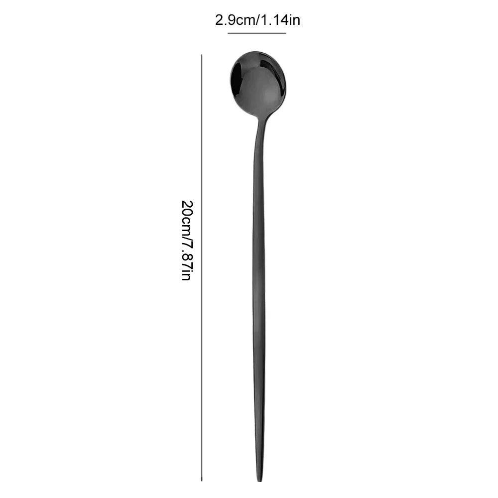 Black Stainless Steel Barista Stirrers (6-Pack)