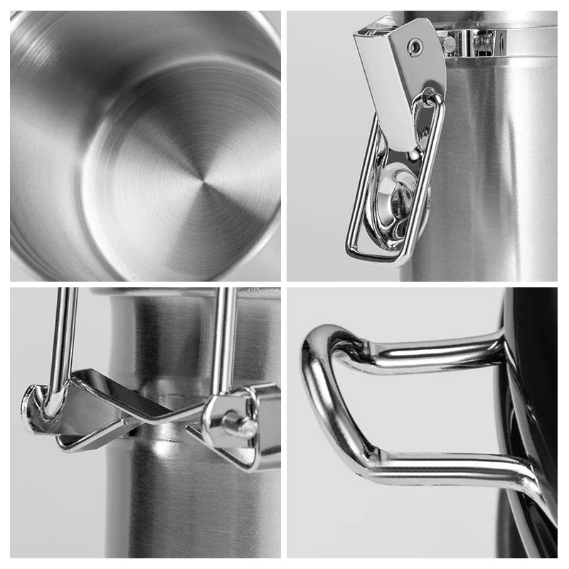 Stainless Steel Container with Scoop for Coffee Storage