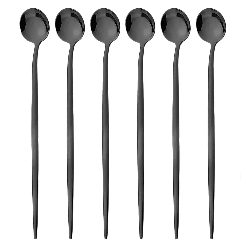 Black Stainless Steel Barista Stirrers (6-Pack)