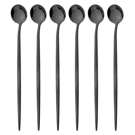 Black Stainless Steel Barista Stirrers (6-Pack)