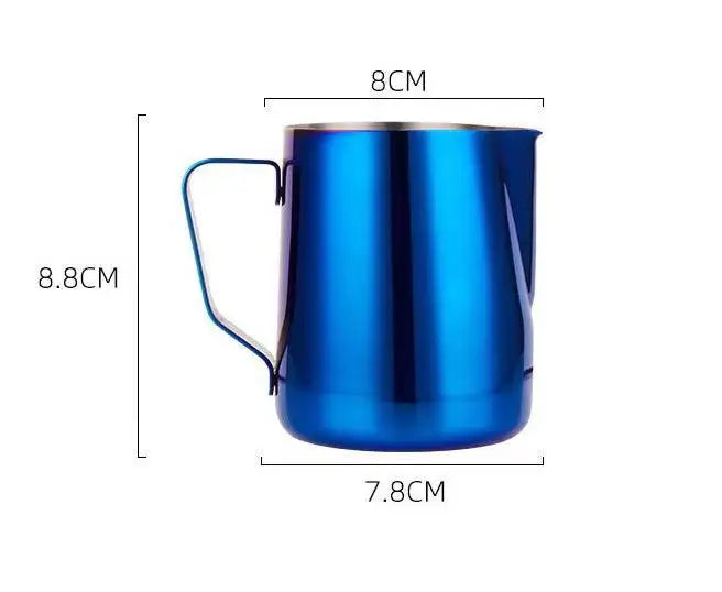 Blue Stainless Steel Milk Frothing Pitcher