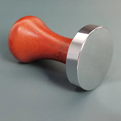 Espresso Coffee Tamper in Aluminum with Rose Wood Handle