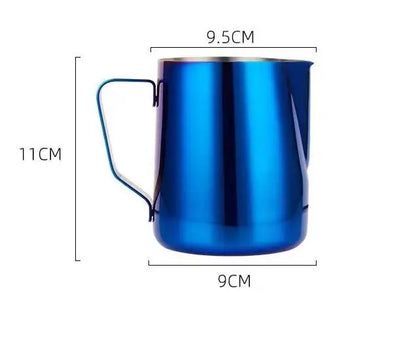 Blue Stainless Steel Milk Frothing Pitcher