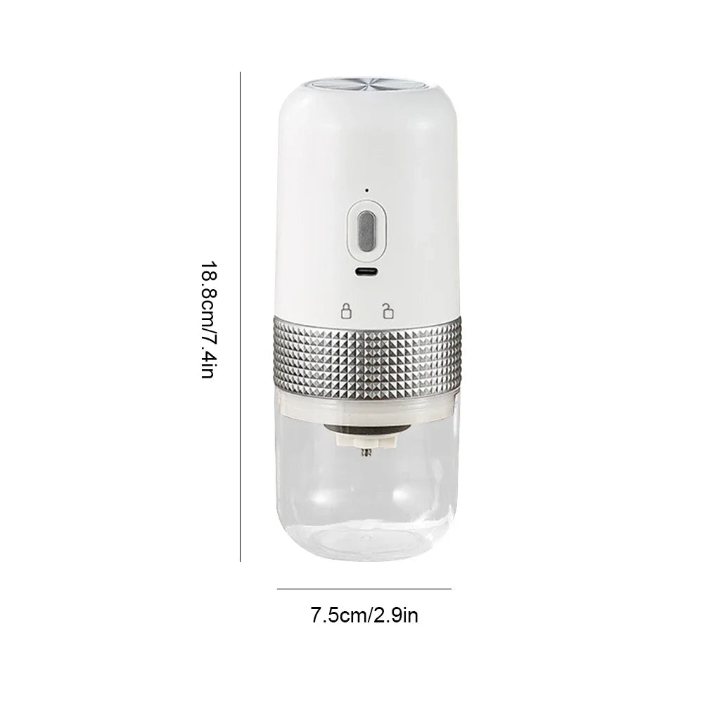 White Portable USB-Charge Electric Coffee Grinder