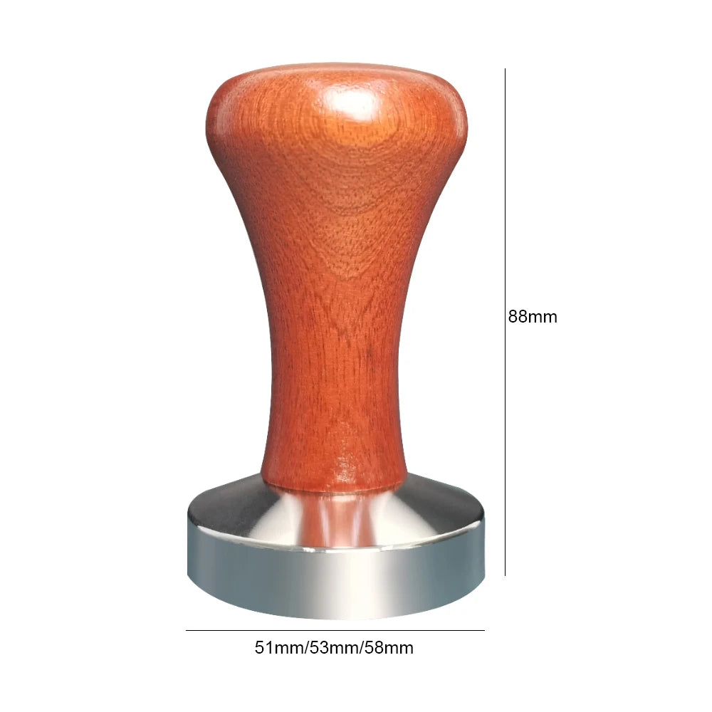 Espresso Coffee Tamper in Aluminum with Rose Wood Handle
