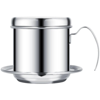 Stainless steel Vietnamese coffee maker with lid and handle